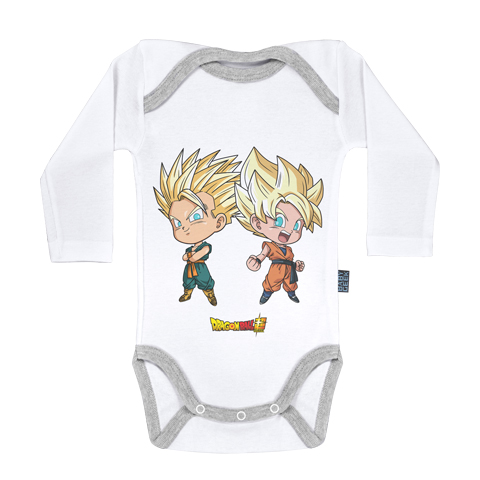Goten et Trunks - Super Saiyan - Dragon Ball Super - Body Bébé manches longues