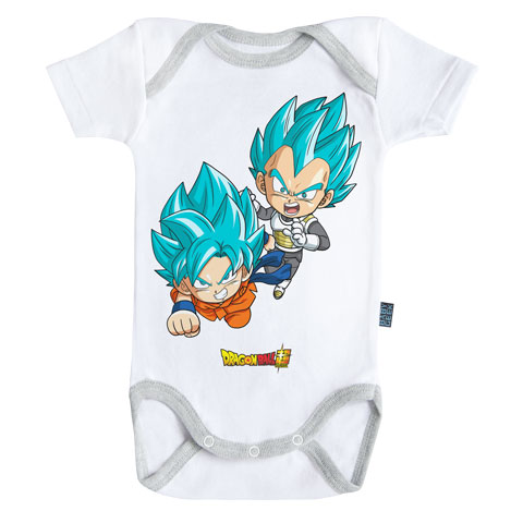 Goku et Vegeta - Super Saiyan Divin - Dragon Ball Super - Body Bébé manches courtes