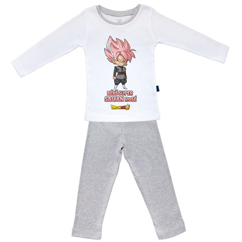 Bébé super Saiyan Rosé - Black Goku - Dragon Ball Super - Pyjama Bébé manches longues