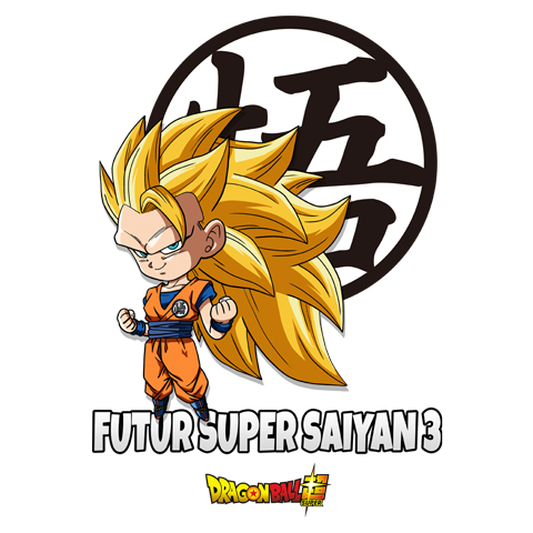 Baby Geek Futur Super Saiyan 3 Body Bébé Manches Courtes Parent Dragon Ball Super ™ Goku Licence Officielle 