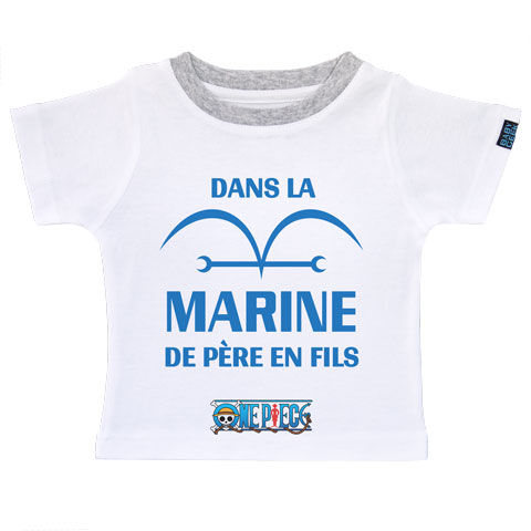 Dans la marine de père en fils - One Piece - T-shirt