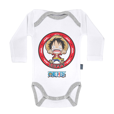 Emblème Luffy - One Piece - Body Bébé manches longues