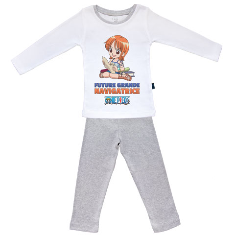 Future grande navigatrice - Nami - One Piece - Pyjama Bébé manches longues