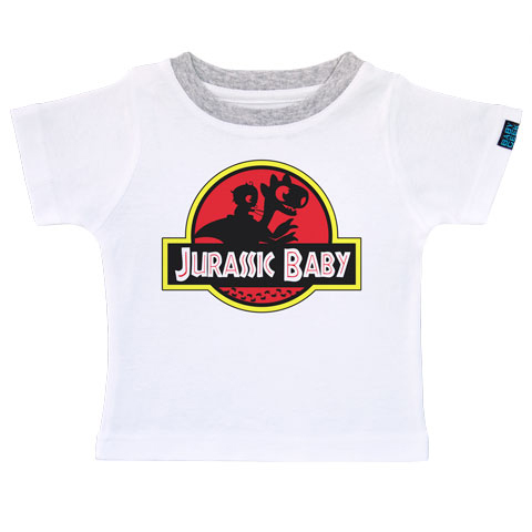 Jurassic Baby - T-shirt Enfant manches courtes - Coton - Blanc