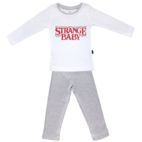Strange Baby - Pyjama Bébé manches longues - Coton - Gris Chiné