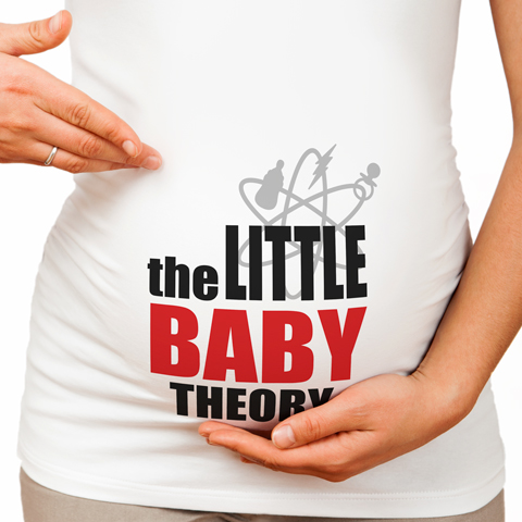 The little baby theory - T-shirt de grossesse - Coton - Blanc