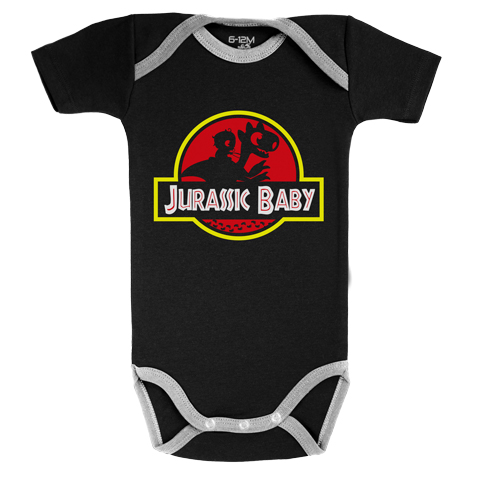 Jurassic Baby - Body Bébé manches courtes - Coton - Noir