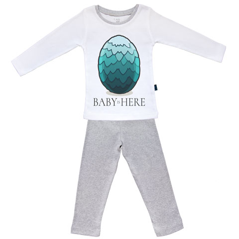 Baby is here - Bleu - Pyjama Bébé manches longues
