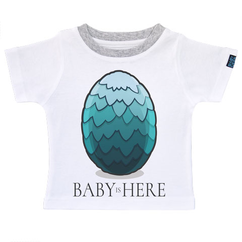 Baby is here - Bleu - T-shirt Enfant manches courtes