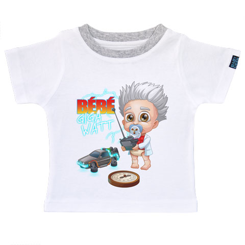 Bébé Gigawatt - T-shirt Enfant manches courtes - Coton - Blanc