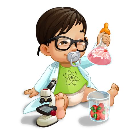 Coton Blanc Body B/éb/é Manches Courtes Baby Geek Un Jour Je Serai Un chercheur Coutures Grises Parent