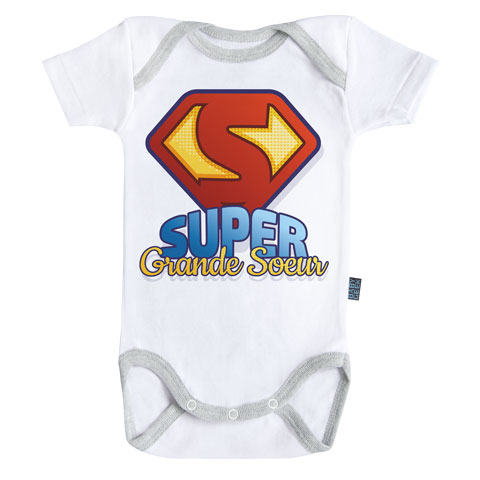 Super Grande Soeur - Body Bébé manches courtes