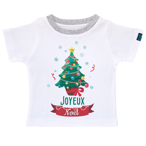 Joyeux Noël - T-shirt Enfant manches courtes - Coton - Blanc