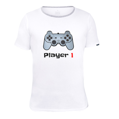 Player 1 - T-shirt - Coton - Blanc