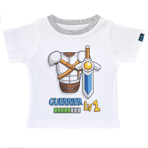 Guerrier LV1 - T-shirt Enfant manches courtes - Coton - Blanc
