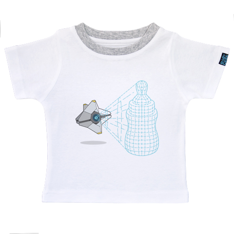 Holo biberon - T-shirt Enfant manches courtes - Coton - Blanc