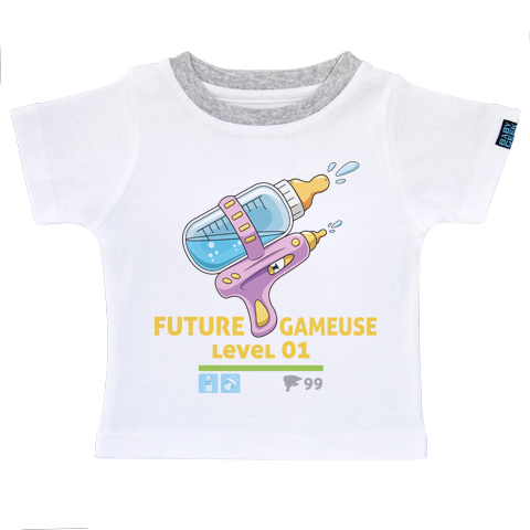 Future Gameuse - T-shirt Enfant manches courtes - Coton - Blanc