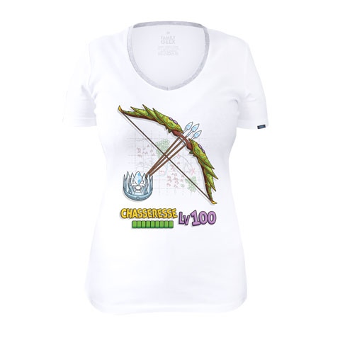 Chasseresse LV100 - T-shirt Femme - Coton - Blanc