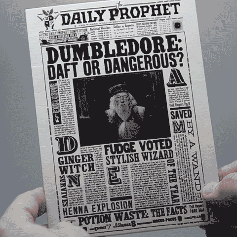 Carte de voeux lenticulaire Dumbledore - Daft or dangerous ?