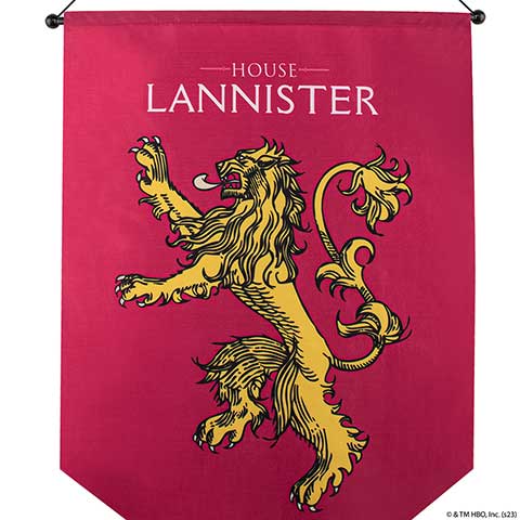 Bannière blason Lannister - Game of Thrones