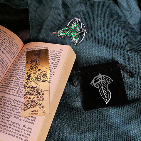 Pack Broche de la Lorien et marque page métal - Le Seigneur des Anneaux
