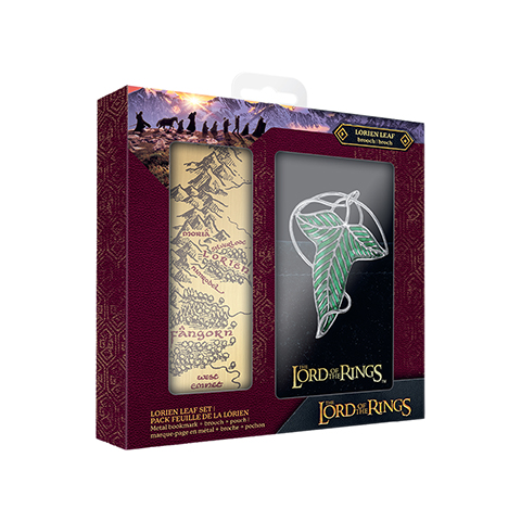 Pack Broche de la Lorien et marque page métal - Le Seigneur des Anneaux