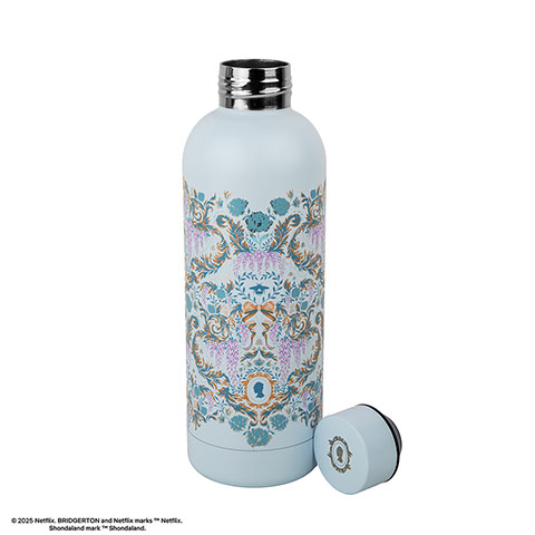 Bouteille isotherme 500ml - Fleurs de damas bleu clair - Bridgerton