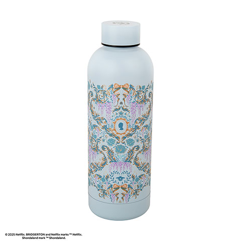 Bouteille isotherme 500ml - Fleurs de damas bleu clair - Bridgerton
