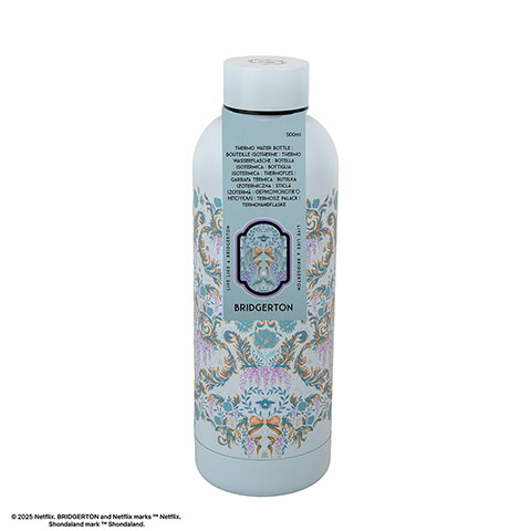 Bouteille isotherme 500ml - Fleurs de damas bleu clair - Bridgerton