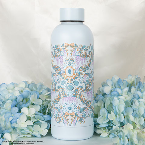 Bouteille isotherme 500ml - Fleurs de damas bleu clair - Bridgerton