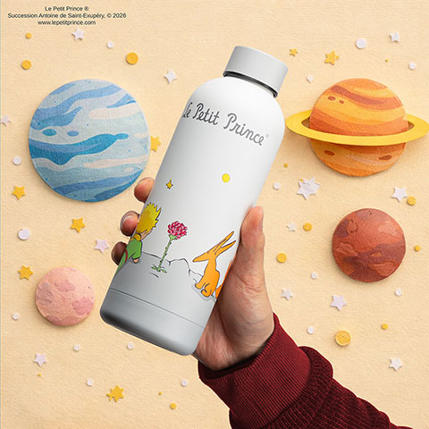 Bouteille isotherme 500ml - Un jour une rose - Le Petit Prince