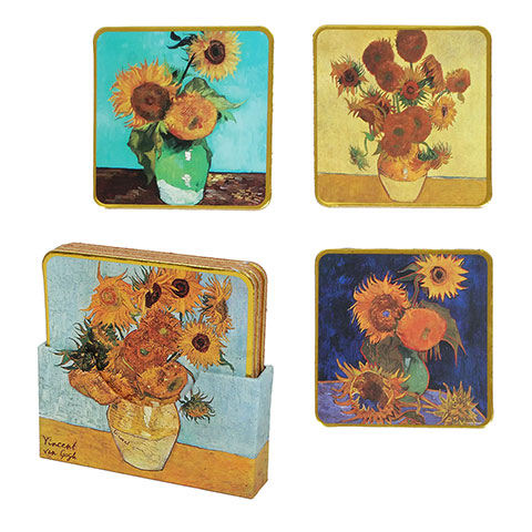 Lot de 4 sous-verres - Les Tournesols - Vincent Van Gogh