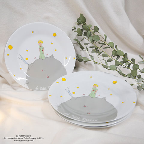 Lot de 4 assiettes - Observer les étoiles - Le Petit Prince