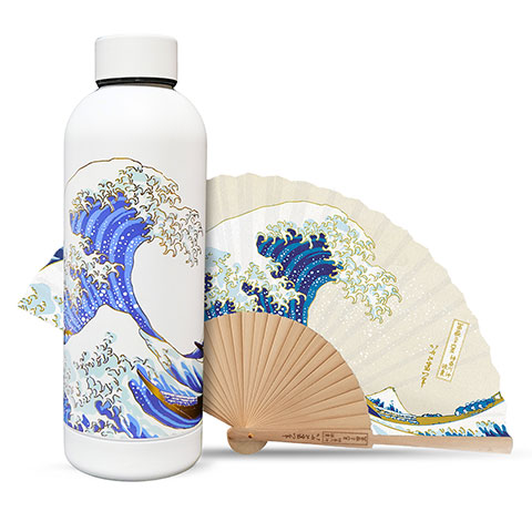 Pack bouteille isotherme et éventail - Kanagawa