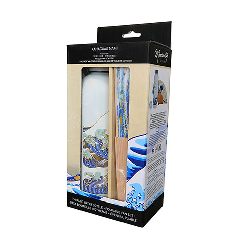 Pack bouteille isotherme et éventail - Kanagawa