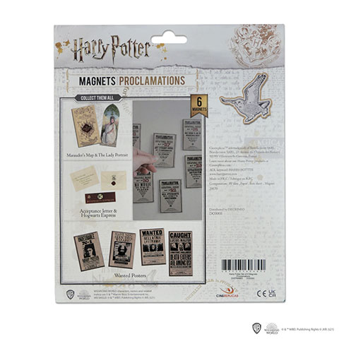 Set de 6 magnets - Proclamations - Harry Potter