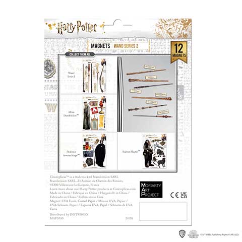 Planche de magnets en mousse - Baguettes 2 - Harry Potter