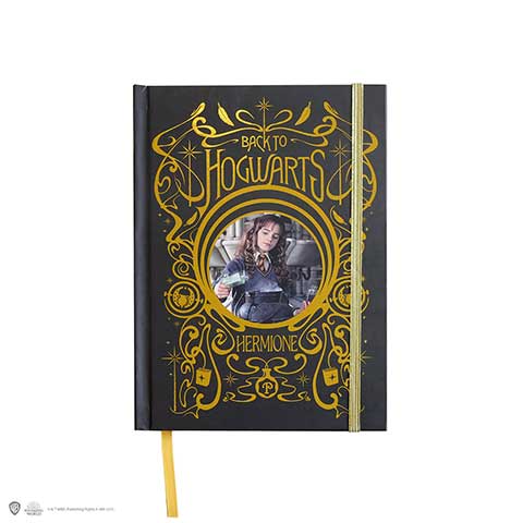 Carnet rigide et marque-page - Hermione et ses sorts