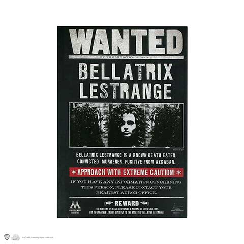 Carnet souple - Wanted Bellatrix Lestrange