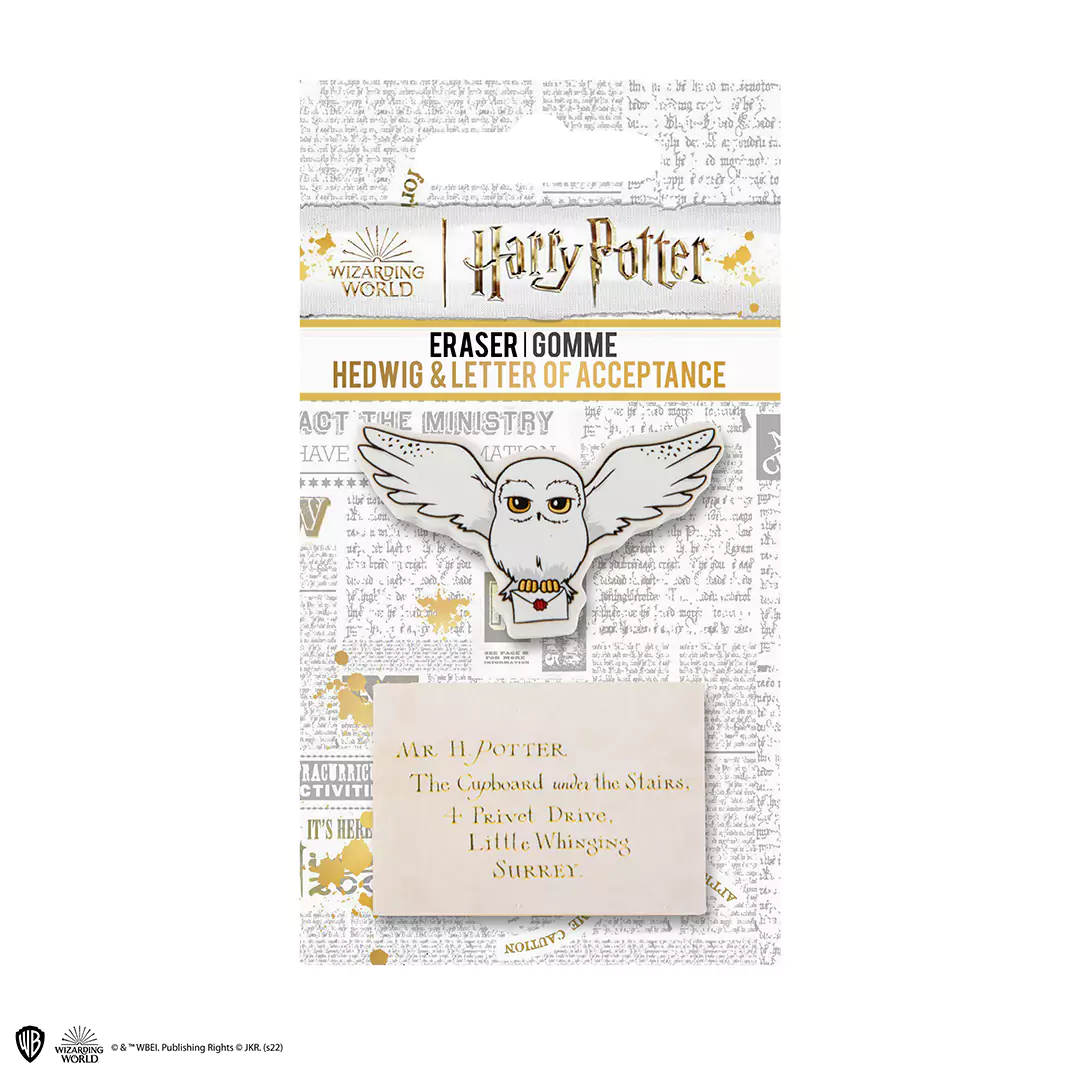 Set de 2 gommes - Hedwige et lettre - Harry Potter