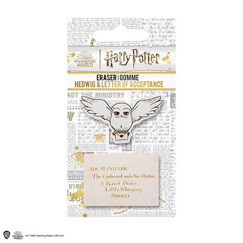 Set de 2 gommes - Hedwige et lettre - Harry Potter