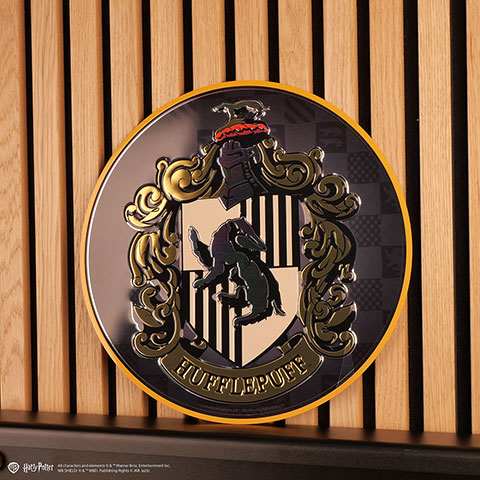 Plaque ronde en aluminium  Poufsouffle - Harry Potter