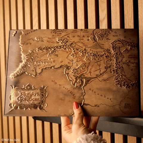 Plaque en aluminium Carte du Rohan et du Gondor - Le Seigneur des Anneaux