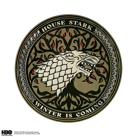 Plaque ronde en aluminium Stark - Game Of Thrones