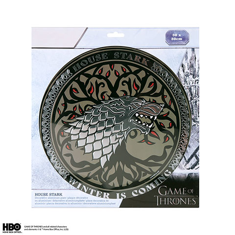 Plaque ronde en aluminium Stark - Game Of Thrones Plaque ronde en aluminium Stark - Game Of Thrones