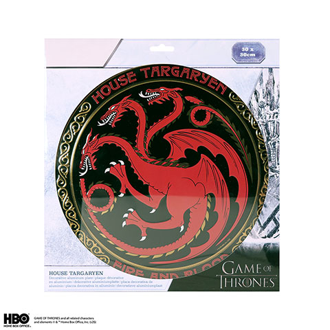 Plaque ronde en aluminium Targaryen - Game Of Thrones Plaque ronde en aluminium Targaryen - Game Of Thrones