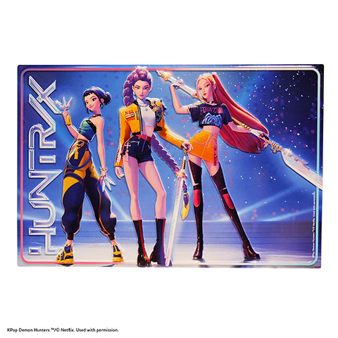 Poster en aluminium embossé - Groupe Huntrix - KPop Demon Hunters