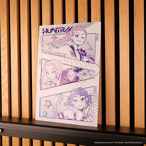 Poster en aluminium embossé - Rumi Mira Zoey - KPop Demon Hunters