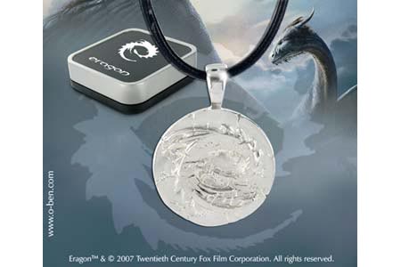 Eragon - pendentif Gedwey Ignasia pétrifié - argent 925ème