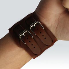 Bracelet de force - 2 lanières - foncé